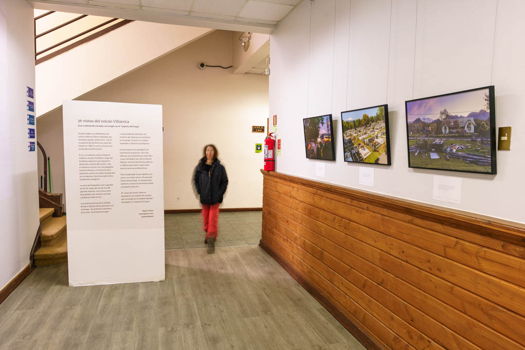 36 vistas del volcan villarrica, Pucón, UFRO Pucón, exposición de fotografía